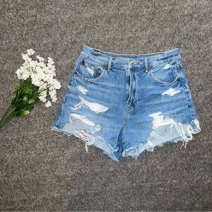 American Eagle Outfitters Ripped Blue Jean Shorts